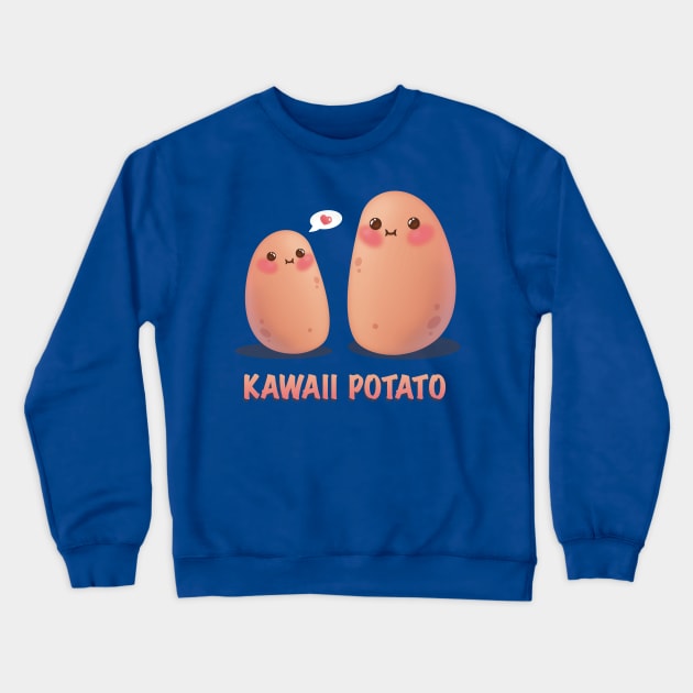 Cute Kawaii Potato Family Crewneck Sweatshirt by Irene Koh Studio